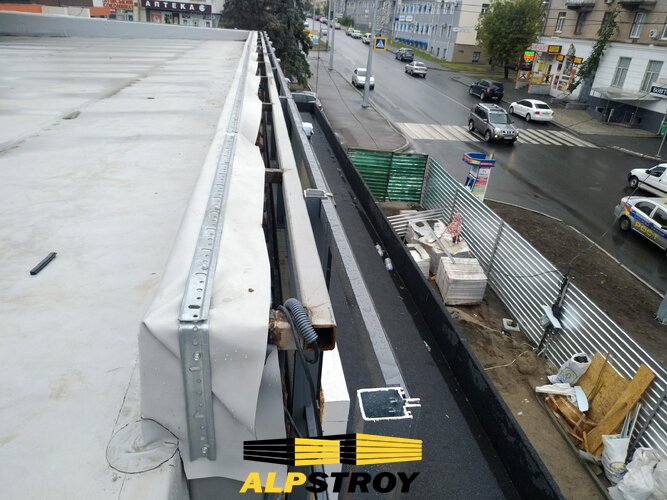 Устройство кровли ТЦ Кулиничи